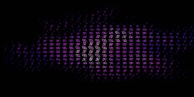 Din sembollü koyu mor vektör dokusu. Gotik eğilimli soyut illüstrasyon. Sihir için dizayn, ruhsal olaylar.