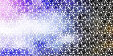 Açık pembe, çizgileri olan yeşil vektör deseni. Soyut ve eğri çizgilerle renkli çizimler. İş broşürleri, broşürler için desen