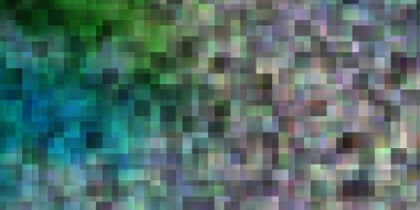 Açık mavi, çizgileri ve dikdörtgenleri olan yeşil vektör düzeni. Soyut arkaplanda renkli gradyan olan dikdörtgenler. İş tanıtımınız için tasarım.