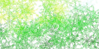 Açık yeşil, kıvrımlı sarı vektör şablonu. Gradyan eğrileri olan renkli soyut çizimler. İş tanıtımınız için tasarım.