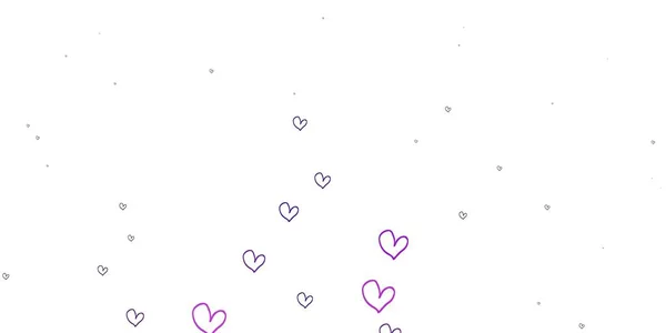 淡紫色的矢量图案 色彩艳丽 用爱心来说明情人节的概念 狂欢节的模式 节庆浪漫传单 — 图库矢量图片