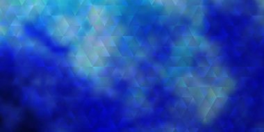 Çokgen biçimli hafif BLUE vektör arkaplanı. Renkli üçgenlerin olduğu bir resim. Duvar kağıtları için şablon.