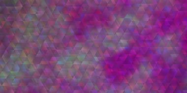 Açık pembe, çizgileri ve üçgenleri olan sarı vektör dokusu. Renkli eğimli üçgenlerin çizimi. İniş sayfaları için şablon.