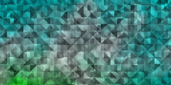 Açık mavi, kristalli yeşil vektör şablonu, üçgenler. Üçgen şekilli ışıltılı soyut çizimler. Web siteleri için desen.