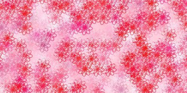 Wry çizgileri olan açık kırmızı vektör düzeni. Eğri çizgileri olan renkli çizimler. Web siteleri, iniş sayfaları için desen.