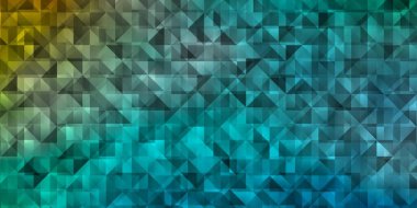 Açık mavi, çokgen şekilli sarı vektör deseni. Soyut üçgenli dekoratif tasarım. Duvar kağıtları için şablon.