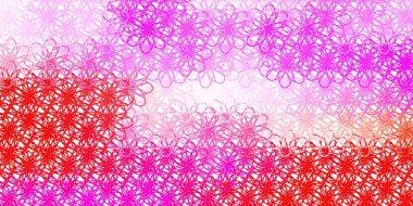 Açık Pembe, kıvrımlı sarı vektör düzeni. Soyut bir şekilde gradyan eğimli bir tasvir. İş broşürleri, broşürler için desen