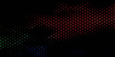 Esrarengiz işaretli koyu renkli vektör şablonu. Cadılık formlarıyla soyut tarzda geçmişe dönük tasarım. En iyi tasarım Cadılar Bayramı olayları.