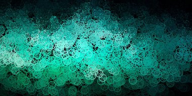 Sihirli elementlerle koyu yeşil vektör deseni. Gradyan simya şekilli renkli bir illüstrasyon. Sihir için dizayn, ruhsal olaylar.