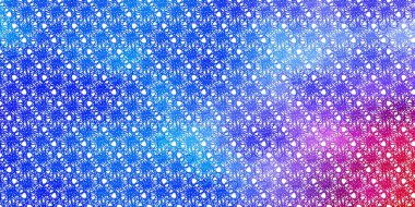 Açık mavi, kıvrımlı çizgileri olan kırmızı vektör arkaplan. Bükülmüş çizgileri olan yepyeni renkli bir çizim. Web siteleri, iniş sayfaları için desen.