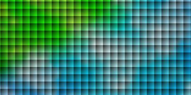 Açık mavi, dikdörtgenli yeşil vektör arkaplan. Soyut tarzda dikdörtgenleri olan modern tasarım. Cep telefonları için şablon.