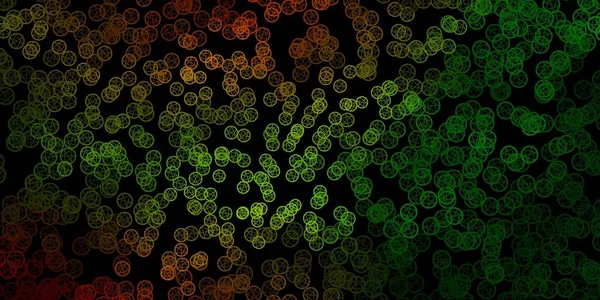 Темний Зелений Жовтий Векторний Візерунок Магічними Елементами Ретро Дизайн Абстрактному — стоковий вектор