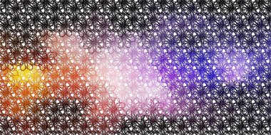 Açık Pembe, kıvrımlı sarı vektör şablonu. Renkli çizimler, kıvrımlardan oluşur. İş tanıtımınız için tasarım.