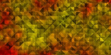 Açık Turuncu vektör arkaplanı, çizgiler, üçgenler. Soyut üçgenli dekoratif tasarım. İniş sayfaları için şablon.