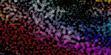 Sihirli elementleri olan koyu renkli vektör deseni. Renkli mistik semboller. Antik tarzda bir eğilim var. Doğaüstü tasvirler için basit tasarım.