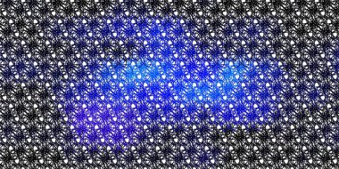 Açık Pembe, kıvrımlı mavi vektör arkaplan. Rengarenk çizgileri ve şekilleri olan parlak bir örnek. İş tanıtımınız için tasarım.