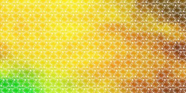 Açık yeşil, eğri çizgileri olan sarı vektör arkaplan. Eğimli renkli geometrik örnekler var. Reklamlar ve reklamlar için desen.