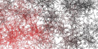 Açık kırmızı çizgili bir şablon. Renkli çizimler, kıvrımlardan oluşur. Broşürler, broşürler için desen.