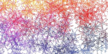 Açık Pembe, dairesel yay ile sarı vektör düzeni. Gradyan eğrileri olan renkli soyut çizimler. İş broşürleri, broşürler için desen