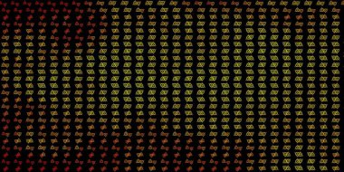 Esrarengiz işaretli koyu sarı vektör şablonu. Sihirli ruhani güç işaretleri olan bir ilüzyon. Doğaüstü tasvirler için basit tasarım.