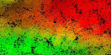 Koyu yeşil, özel işaretli kırmızı vektör şablonu. Cadılık formlarıyla soyut tarzda geçmişe dönük tasarım. Doğaüstü tasvirler için basit tasarım.