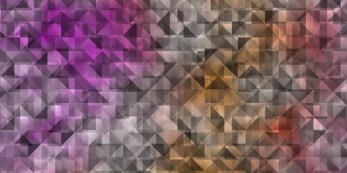 Açık Pembe, çizgileri ve üçgenleri olan sarı vektör düzeni. Renkli üçgenlerin olduğu bir resim. Web siteleri için desen.