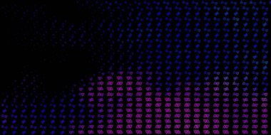 Esrarengiz işaretli koyu pembe, mavi vektör şablonu. Gradyan simya şekilli renkli bir illüstrasyon. En iyi tasarım Cadılar Bayramı olayları.