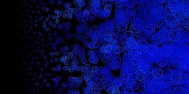 Esrarengiz işaretli koyu mavi vektör şablonu. Gradyan simya şekilli renkli bir illüstrasyon. Sihir için dizayn, ruhsal olaylar.