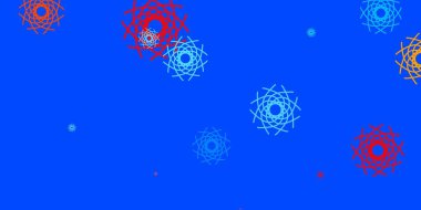 Açık mavi, rastgele şekilli kırmızı vektör arkaplan. Basit bir şekilde gradyan olan renkli soyut biçimler. Cep telefonları için arka plan.