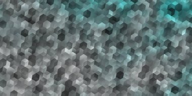 Renkli altıgenli açık mavi vektör deseni. Renkli altıgenli soyut illüstrasyon. Reklamlar, broşürler için desen.