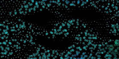 Sihirli elementlerle koyu mavi vektör deseni. Gotik eğilimli soyut illüstrasyon. Sihir için dizayn, ruhsal olaylar.