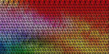 Din sembollü koyu renkli vektör dokusu. Cadılık formlarıyla soyut tarzda geçmişe dönük tasarım. Sihir için dizayn, ruhsal olaylar.