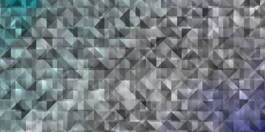 Açık pembe, üçgen biçiminde mavi vektör dokusu. Üçgenli soyut gradyan çizimi. Broşürler, broşürler için desen