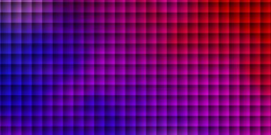 Açık mavi, kırmızı vektör arka planı çokgen biçiminde. Soyut tarzda dikdörtgenleri olan modern tasarım. İş broşürleri, broşürler için desen