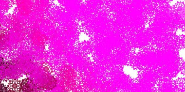 Açık pembe vektör dokusu ve parlak kar taneleri. Kar elementlerinin Xmas tarzında rengarenk çizimi. Yeni yıl tasarımı için poster ve afiş.