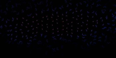 Esrarengiz işaretli koyu pembe, mavi vektör şablonu. Cadılık formlarıyla soyut tarzda geçmişe dönük tasarım. Gizemli, mistik tasarımlar için arkaplan.