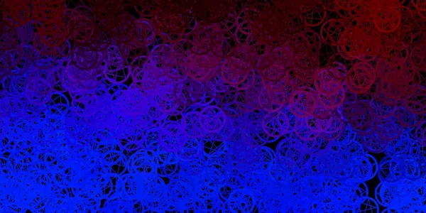 Koyu mavi, gizli sembollü kırmızı vektör arkaplan. Renkli mistik semboller. Antik tarzda bir eğilim var. Okült tasarımın için basit bir temel.