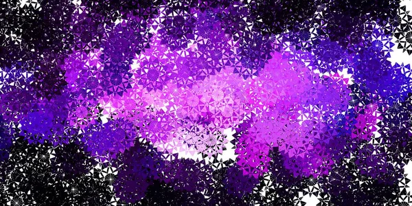 Diseño Vectorial Púrpura Claro Con Hermosos Copos Nieve Elementos Nieve — Archivo Imágenes Vectoriales