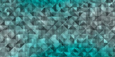 Açık yeşil vektör dokusu üçgen biçiminde. Üçgen şekilli ışıltılı soyut çizimler. Reklamlar için desen.