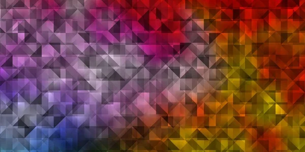 Modèle Vectoriel Multicolore Clair Avec Cristaux Triangles Triangles Sur Fond — Image vectorielle