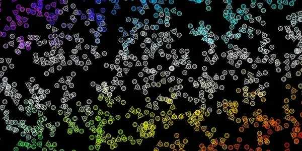 Esrarengiz sembollü koyu renkli vektör arkaplanı. Gotik eğilimli soyut illüstrasyon. Okült tasarımın için basit bir temel.