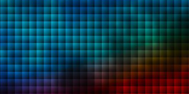 Açık mavi, kırmızı vektör arka planı çokgen biçiminde. Soyut arkaplanda renkli gradyan olan dikdörtgenler. Cep telefonları için şablon.