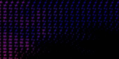 Koyu pembe, sihirli elementli mavi vektör deseni. Gradyan simya şekilli renkli bir illüstrasyon. Okült tasarımın için basit bir temel.