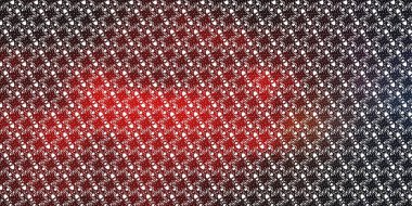 Açık mavi, dairesel yay ile kırmızı vektör dokusu. Rengarenk çizgileri ve şekilleri olan parlak bir örnek. İş broşürleri, broşürler için desen