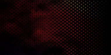 Esrarengiz sembollü koyu pembe, sarı vektör arkaplan. Gradyan simya şekilli renkli bir illüstrasyon. En iyi tasarım Cadılar Bayramı olayları.