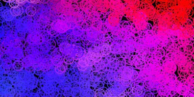 Lacivert, kırmızı vektör arkaplan ve gizemli semboller. Cadılık formlarıyla soyut tarzda geçmişe dönük tasarım. Okült tasarımın için basit bir temel.