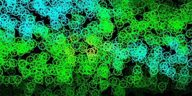 Koyu mavi, özel işaretli yeşil vektör şablonu. Gotik eğilimli soyut illüstrasyon. En iyi tasarım Cadılar Bayramı olayları.