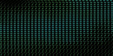 Din sembollü koyu yeşil vektör dokusu. Cadılık formlarıyla soyut tarzda geçmişe dönük tasarım. Doğaüstü tasvirler için basit tasarım.