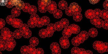 Memphis şekilli koyu kırmızı vektör dokusu. Gradyan rastgele formlarla modern soyut illüstrasyon. İşiniz için akıllı tasarım.