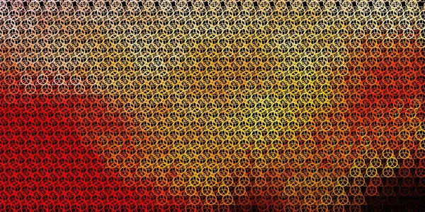 Sötét Rózsaszín Sárga Vektor Textúra Vallási Szimbólumokkal Absztrakt Illusztráció Gótikus — Stock Vector